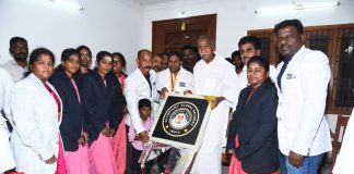 ஒலிம்பியன்ஸ் குளோபல் ரெக்கார்ட் லோகோவை முதல்வர் என். ரங்கசாமி அறிமுகப்படுத்தினார்