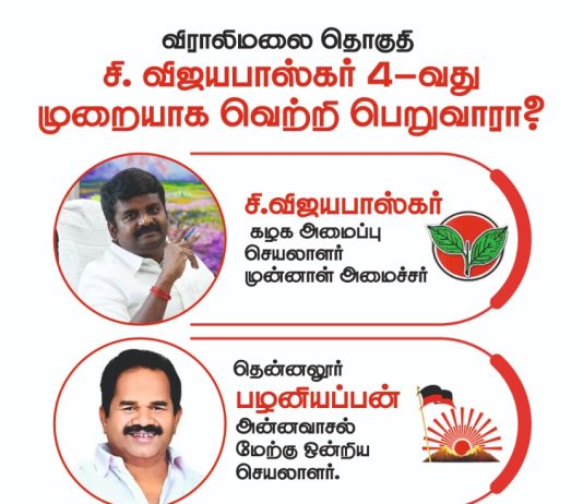 விராலிமலை சட்டமன்ற தொகுதி சி. விஜயபாஸ்கர் 4-வது முறையாக வெற்றி பெறுவாரா?