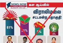 மறுப்புச் செய்தி! NEWSNOWTAMILNADU. COM. ல்விராலிமலை சட்டமன்றத் தொகுதி குறித்த போலி தேர்தல் கருத்துக்கணிப்பு பொய்யான செய்தி ஒன்று பரப்பப்பட்டு வருகிறது!