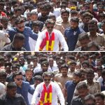 சிவகங்கை மாவட்டம் திருப்பத்தூர் காரைக்குடி தொகுதியில் சைக்கிள் ஓட்டி விஜய் பரப்புரைவிசில் சின்னத்திற்கு வாக்கு சேகரித்து அசத்தல்!