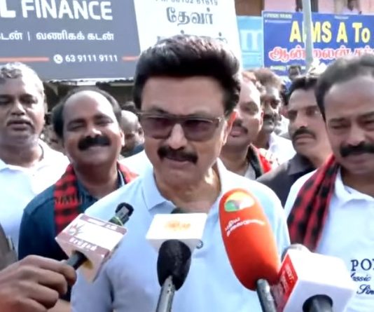 தோல்வியின் உச்சத்தில் போய்விட்டார் எடப்பாடி பழனிச்சாமி அதனால் விரக்தியில் பேசுகிறார் – முதல்வர் மு.க.ஸ்டாலின் புதுக்கோட்டையில் பேட்டி!