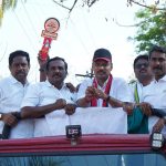 தீவிர வாக்கு சேகரிப்பில் புதுக்கோட்டை சட்டமன்ற தொகுதி திமுக வேட்பாளர் டாக்டர் வை. முத்துராஜா! பெரும் பொதுமக்கள் ஆதரவு!