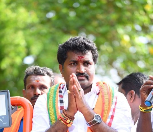 “ஒருமுறை வாய்ப்பு தாருங்கள்” புதுக்கோட்டை சட்டமன்ற தொகுதியை முன்னோடி தொகுதியாக மாற்றி அமைக்க பாடுபடுவேன் என்று புதுக்கோட்டை சட்டமன்ற தொகுதி பாஜக வேட்பாளர் ராமசந்திரன் உறுதி !