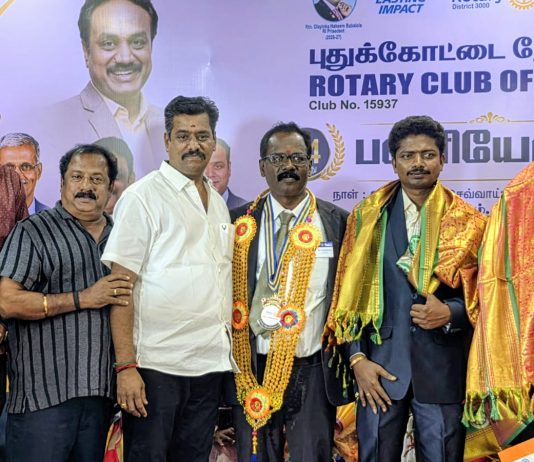 புதுக்கோட்டை ரோட்டரி சங்க 74ம் ஆண்டு புதிய நிர்வாகிகள் பதவியேற்பு விழா! எஸ். வி. எஸ் ஜெயக்குமார் மற்றும் நிர்வாகிகள் நேரில் சந்தித்து வாழ்த்து தெரிவித்தார்!